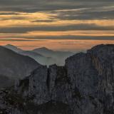 mountains at sunset
