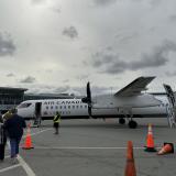 カナダのビクトリアへと向かう飛行機
