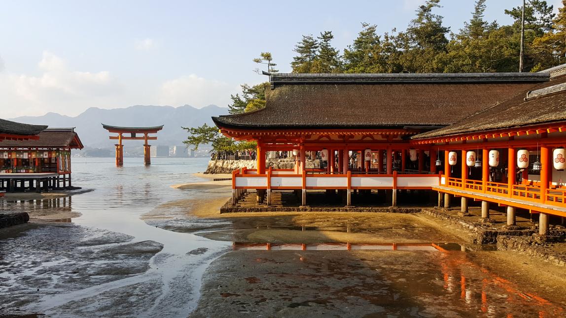 Hiroshima Itsukushima Shrine On The Water