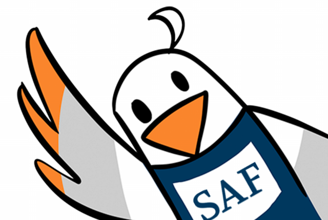 Saffyが挨拶をしているイラスト