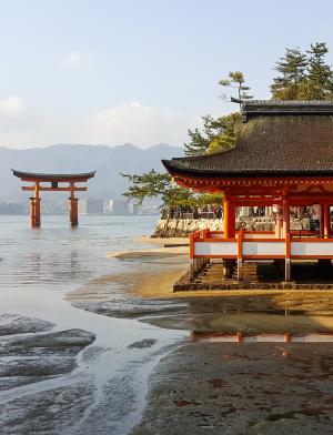 Hiroshima Itsukushima Shrine On The Water