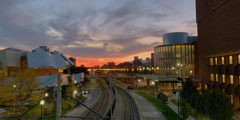 ミネソタ大学の夕焼け