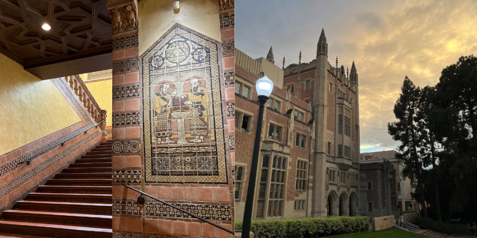 UCLAの建物と構内の写真